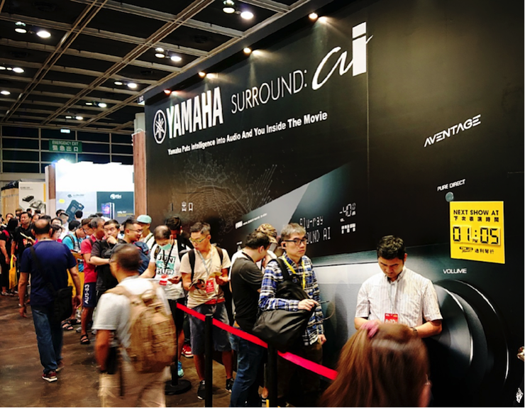 2018 香港高級視聽展 Yamaha環(huán)繞聲黑科技SURROUND:ai 引爆全場